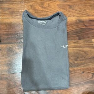 Hollister Charcoal Tee with Logo